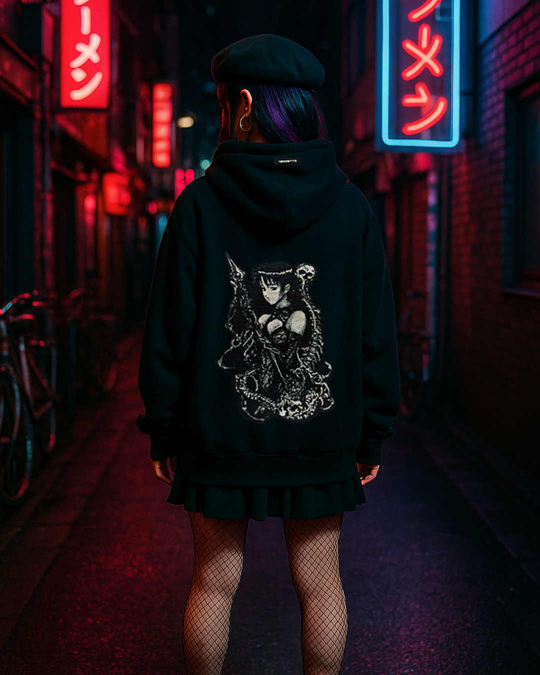 Skull Lady - Embroidered Tapestry Hoodie - Limited Edition