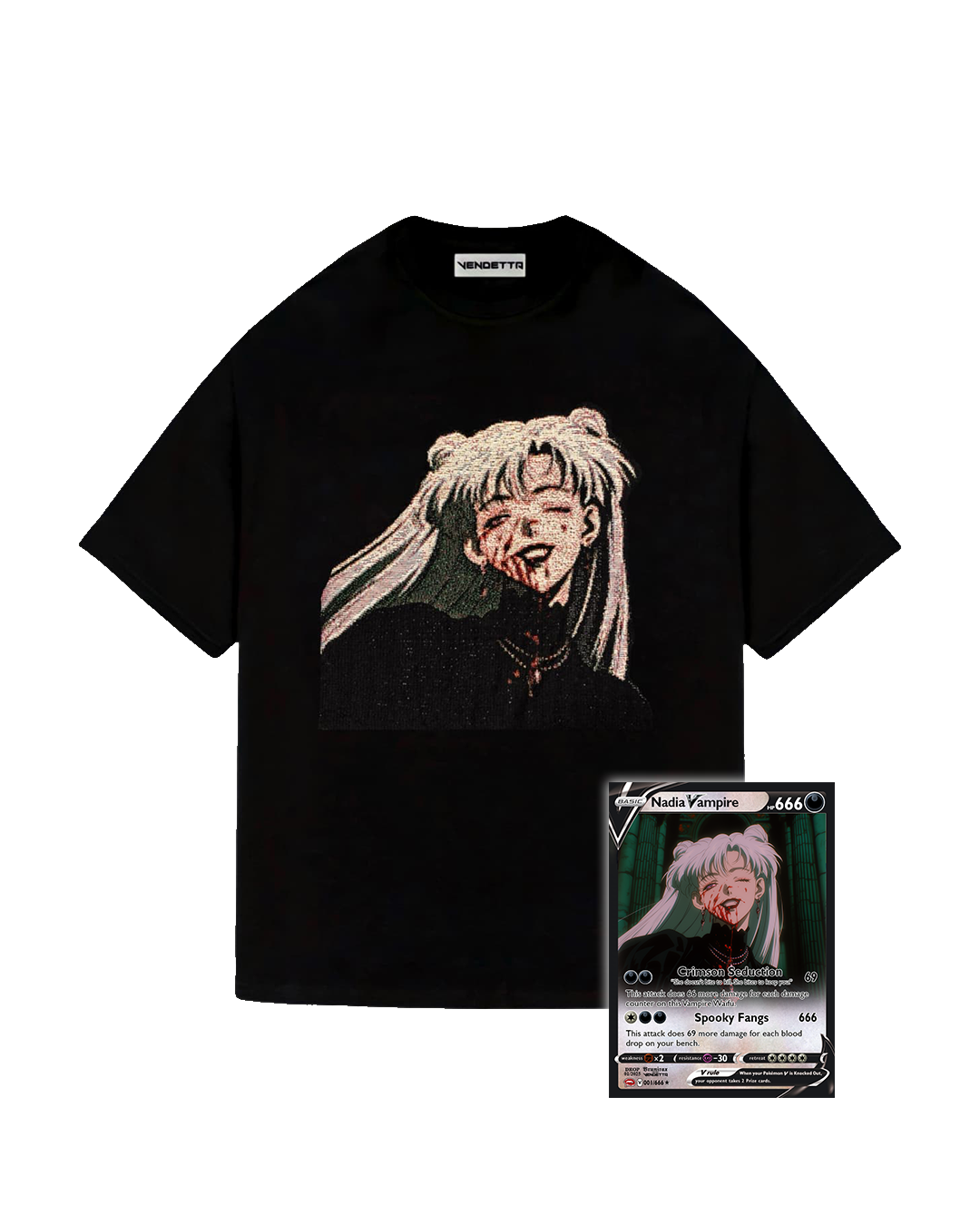 Nadia Vampire - Embroidered Tapestry Tee - Limited Edition