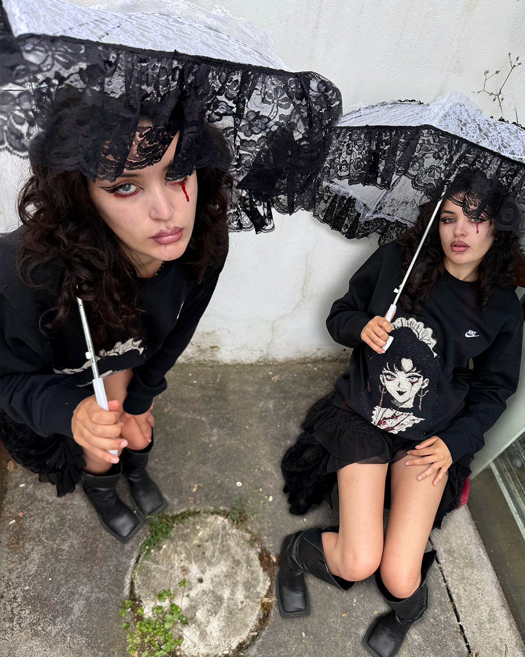 Maid Vampire - Embroidered Tapestry Crewneck - Limited Edition