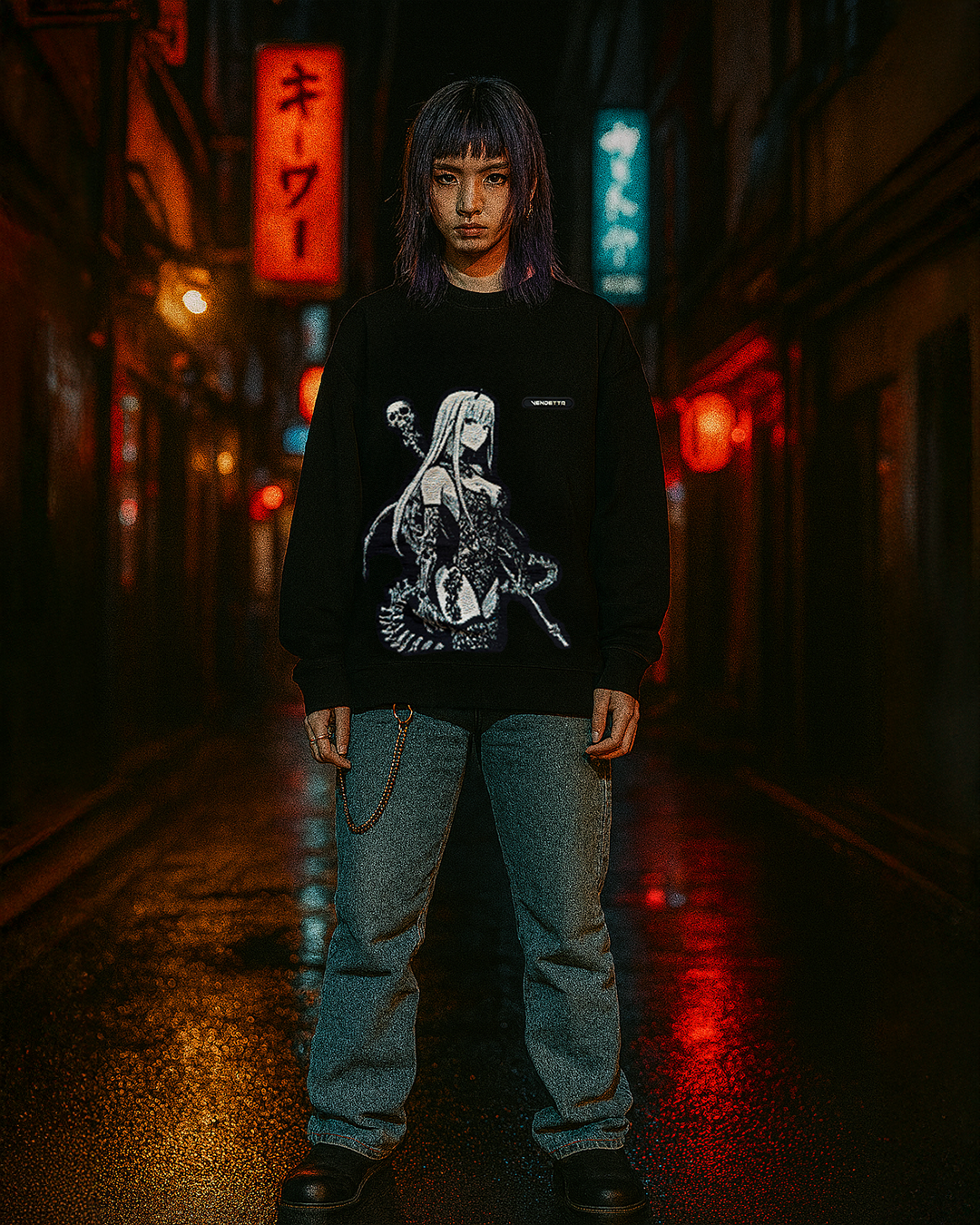 Skull Code Two - Embroidered Tapestry Crewneck - Limited Edition