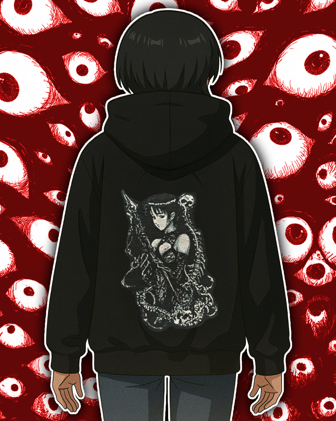 Skull Lady - Embroidered Tapestry Hoodie - Limited Edition