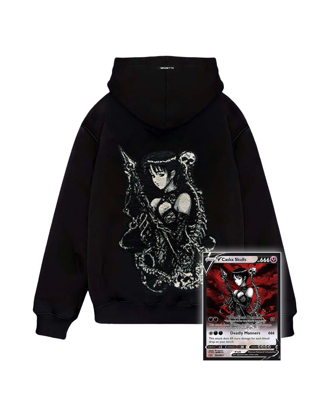 Skull Lady - Embroidered Tapestry Hoodie - Limited Edition