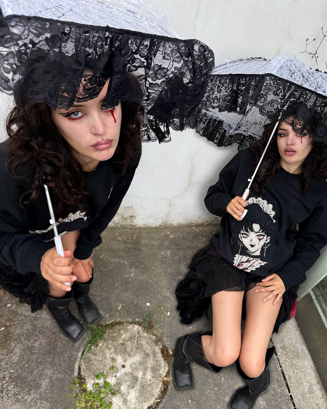 Skull Code Two - Embroidered Tapestry Crewneck - Limited Edition