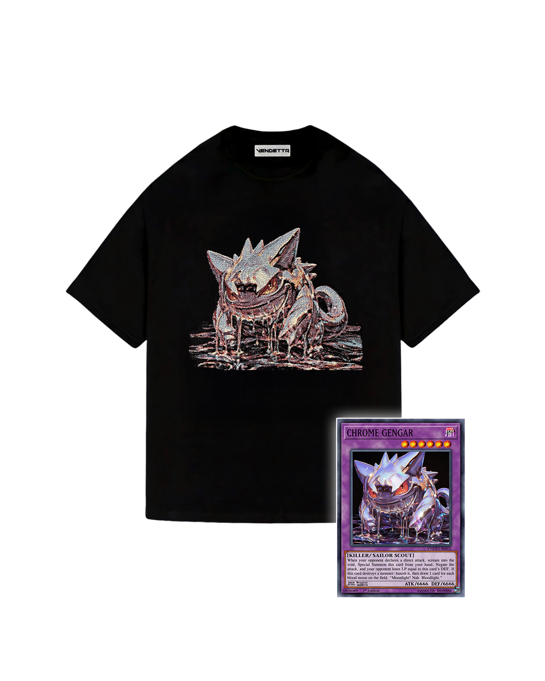 Chrome Monster - Embroidered Tapestry Tee - Limited Edition