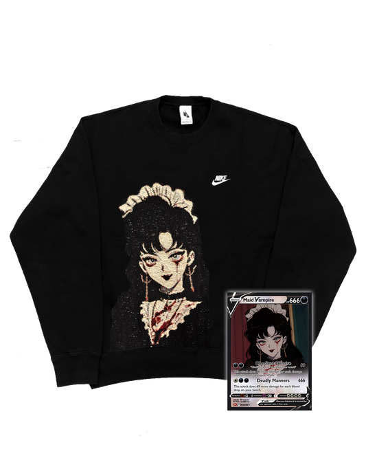 Maid Vampire - Embroidered Tapestry Crewneck - Limited Edition