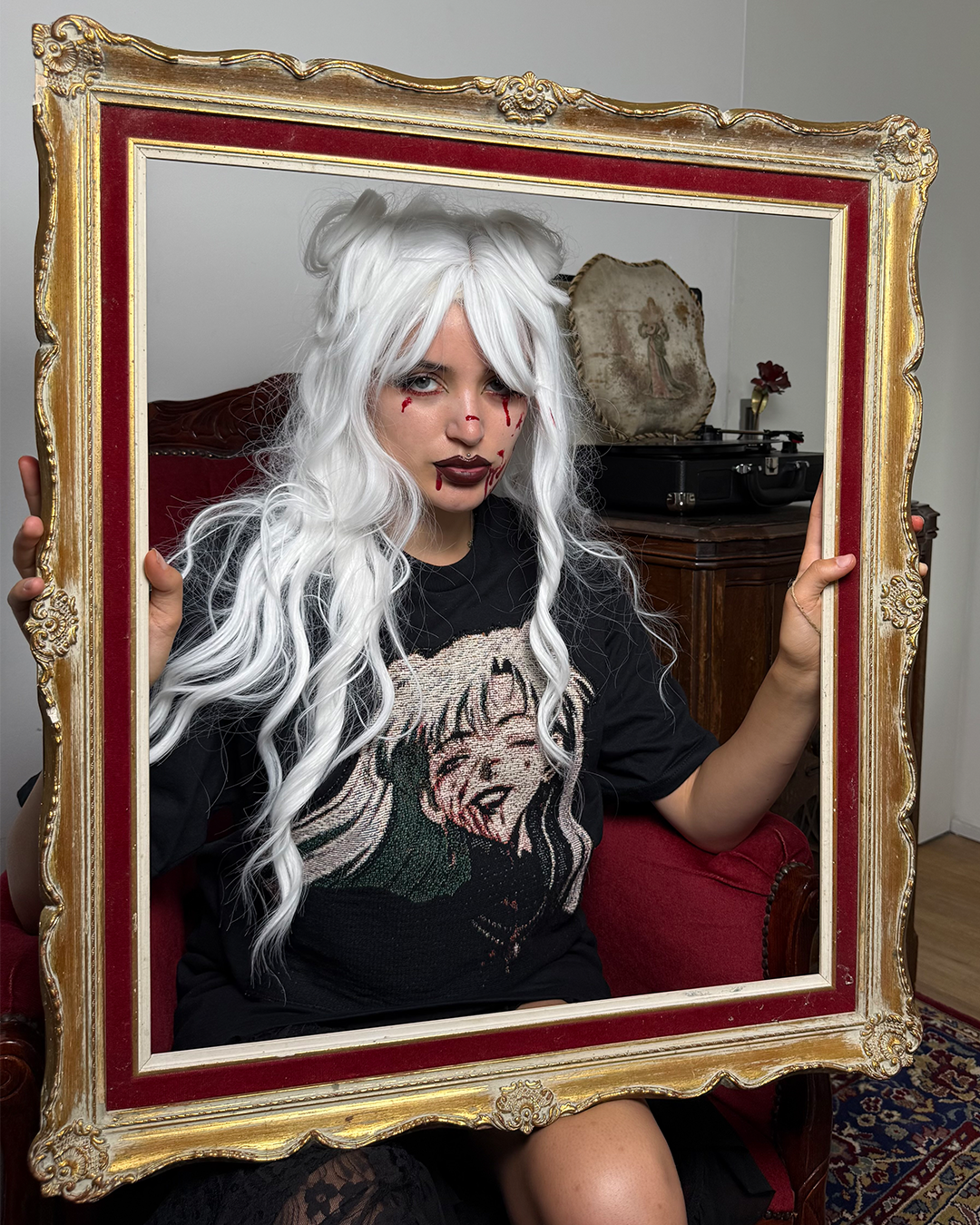 Nadia Vampire - Embroidered Tapestry Tee - Limited Edition