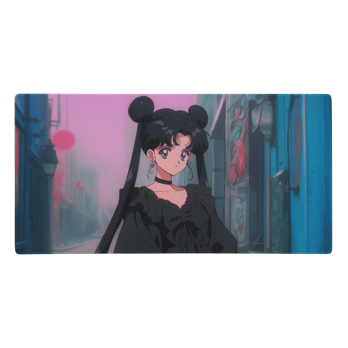 Black Hair Goth Schoolgirl - Mousepad - Brunirax Shop