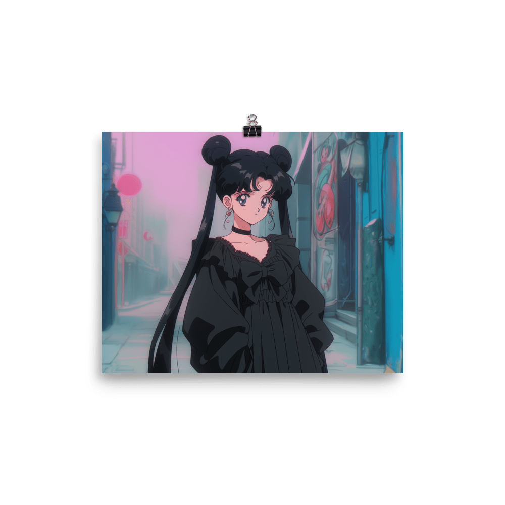 Black Hair Goth Schoolgirl - Poster - Brunirax Shop