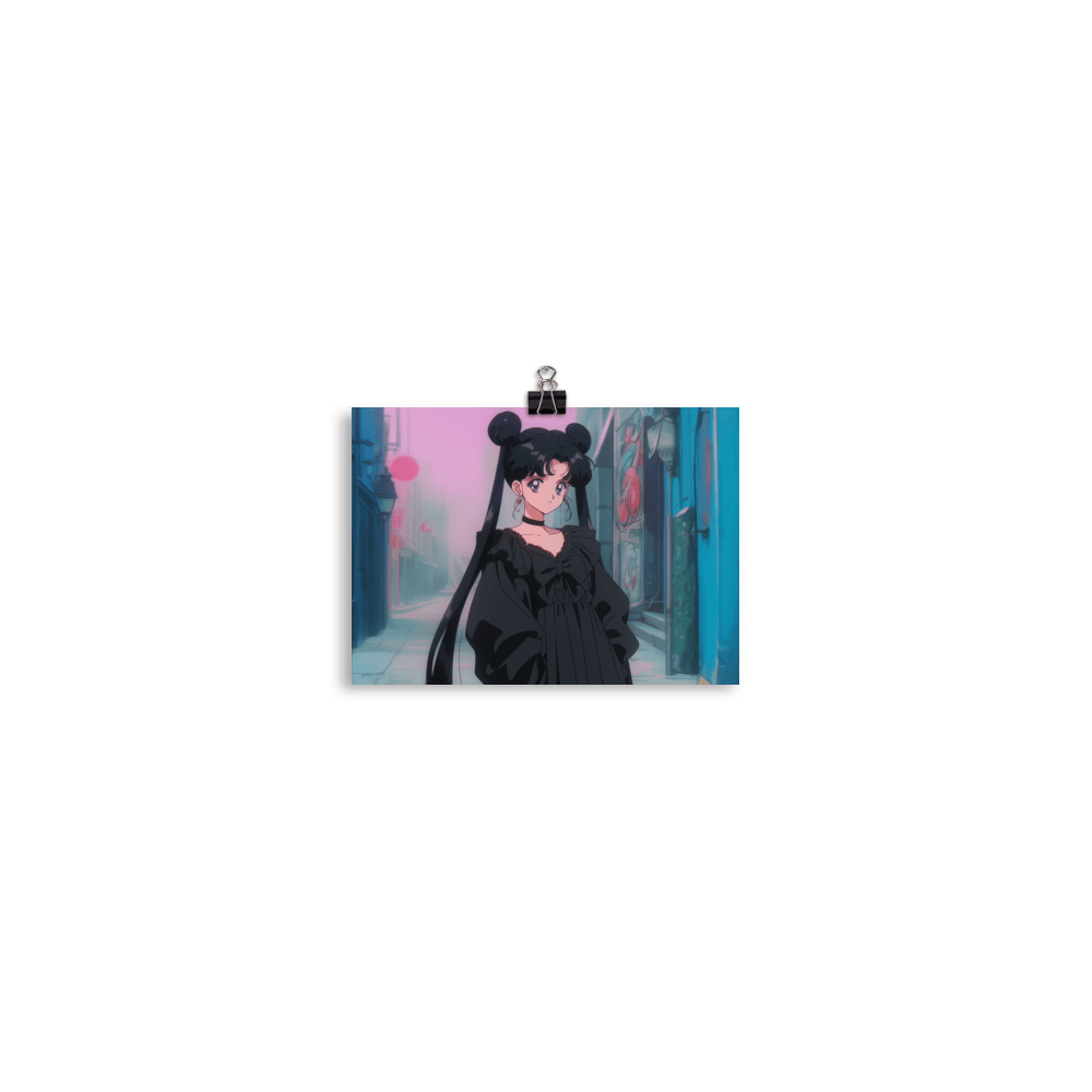 Black Hair Goth Schoolgirl - Poster - Brunirax Shop