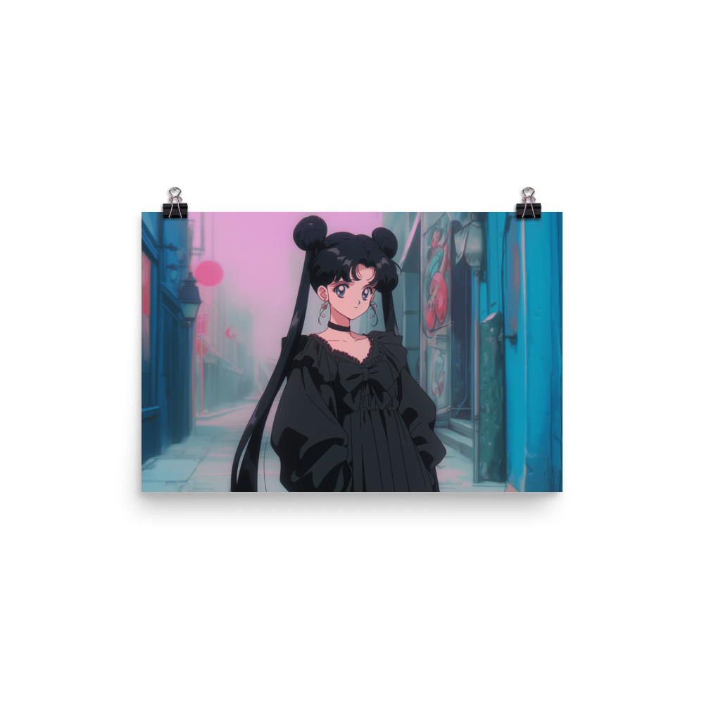 Black Hair Goth Schoolgirl - Poster - Brunirax Shop