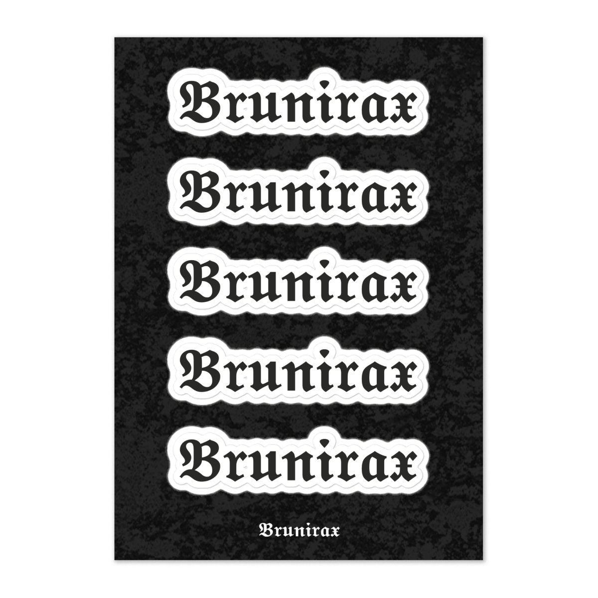 Brunirax Logo - Sticker Sheet - Brunirax Shop