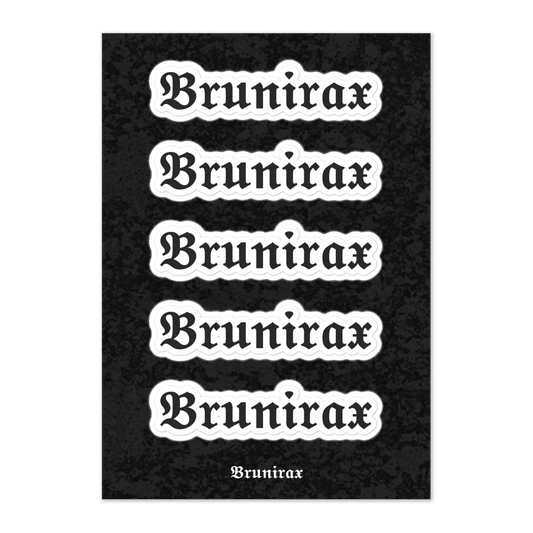 Brunirax Logo - Sticker Sheet - Brunirax Shop