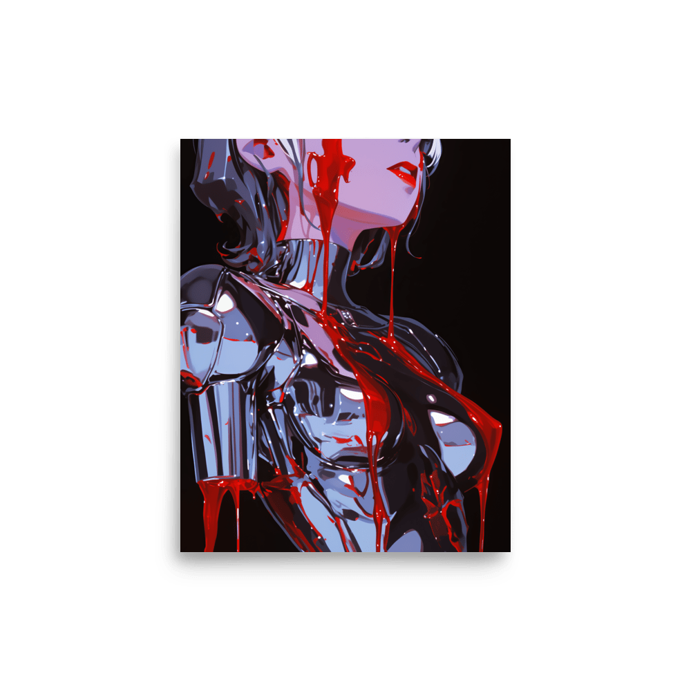 Chrome Bleeding Vampire Woman 2 - Poster - Brunirax Shop