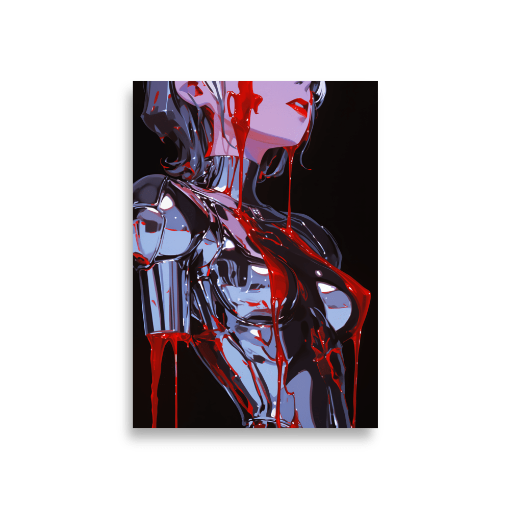 Chrome Bleeding Vampire Woman 2 - Poster - Brunirax Shop