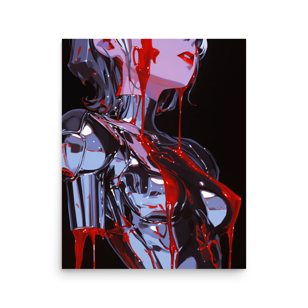 Chrome Bleeding Vampire Woman 2 - Poster - Brunirax Shop