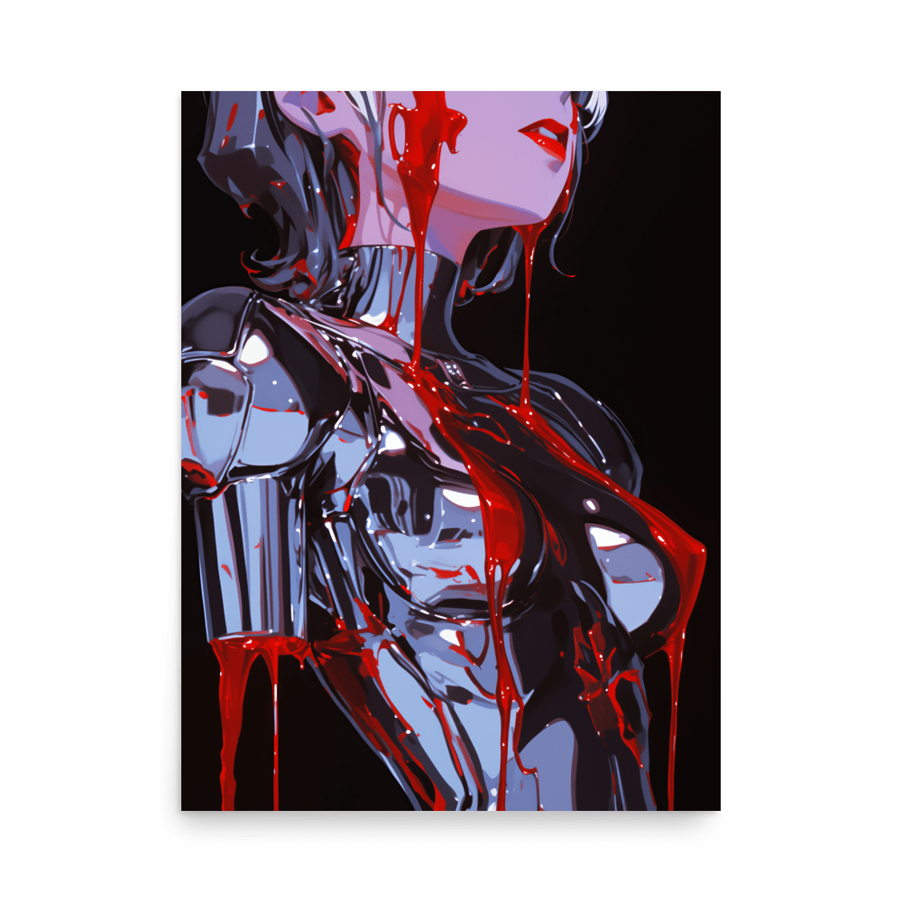 Chrome Bleeding Vampire Woman 2 - Poster - Brunirax Shop