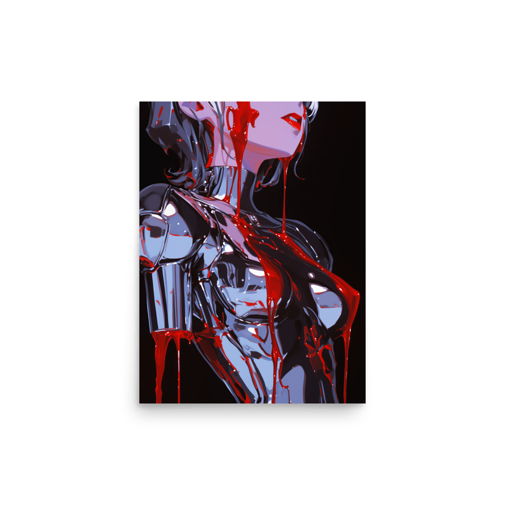 Chrome Bleeding Vampire Woman 2 - Poster - Brunirax Shop