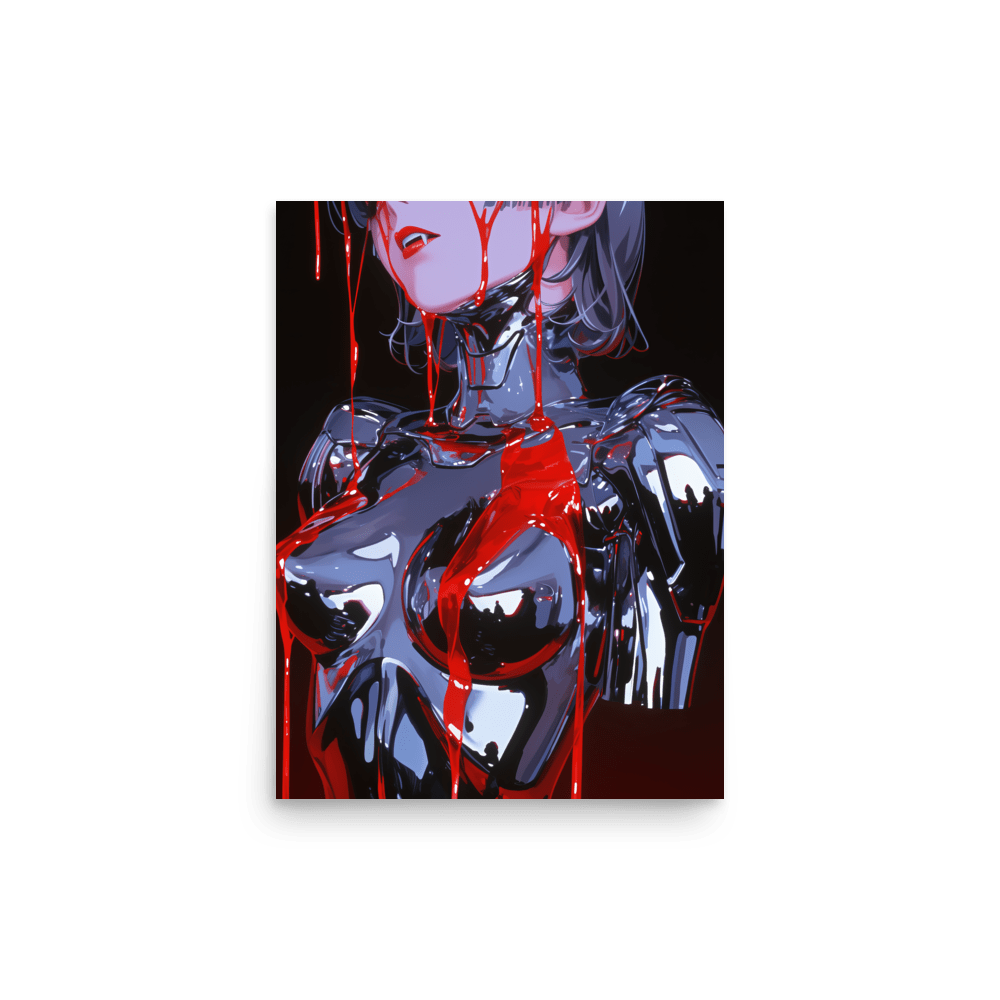 Chrome Bleeding Vampire Woman - Poster - Brunirax Shop