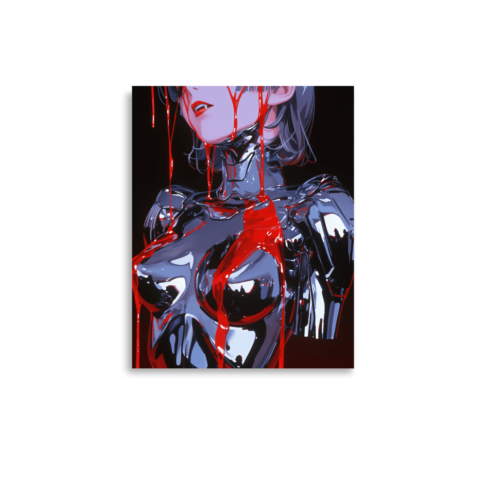 Chrome Bleeding Vampire Woman - Poster - Brunirax Shop