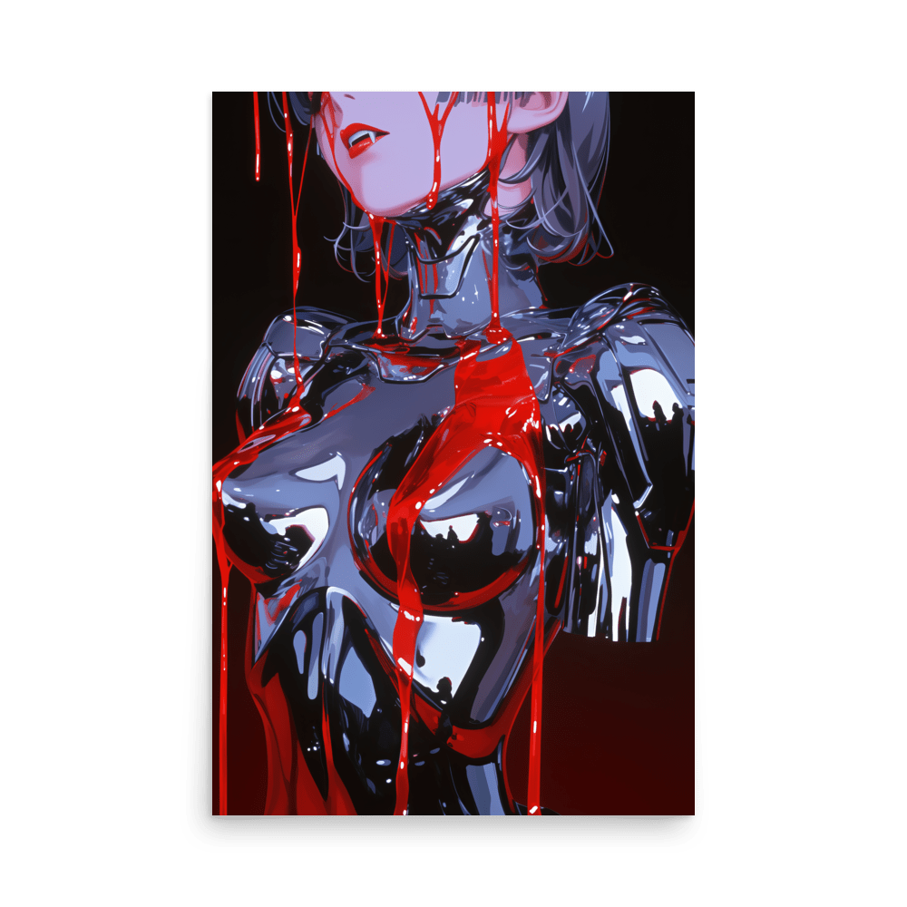 Chrome Bleeding Vampire Woman - Poster - Brunirax Shop