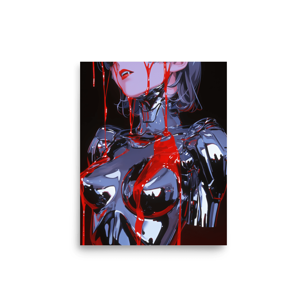 Chrome Bleeding Vampire Woman - Poster - Brunirax Shop