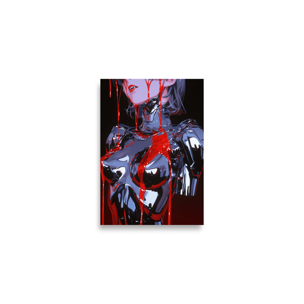 Chrome Bleeding Vampire Woman - Poster - Brunirax Shop