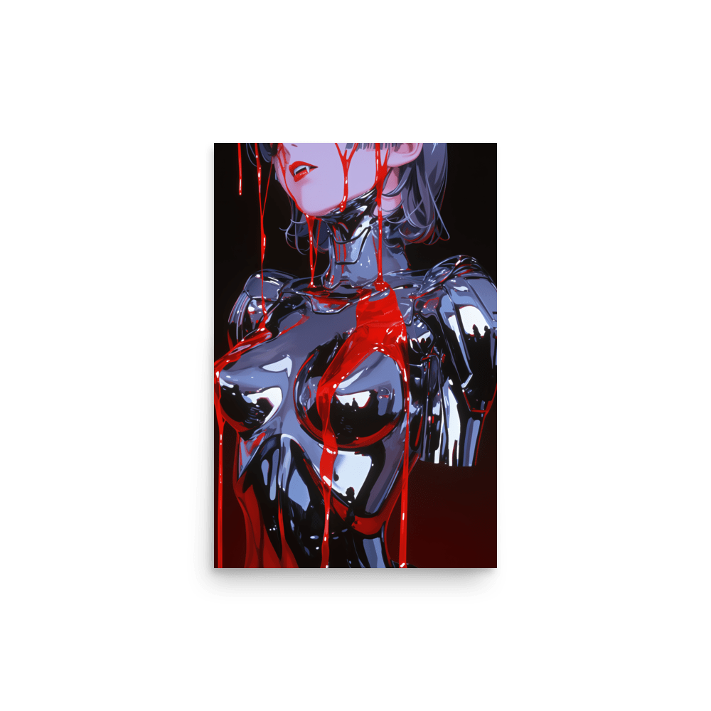 Chrome Bleeding Vampire Woman - Poster - Brunirax Shop