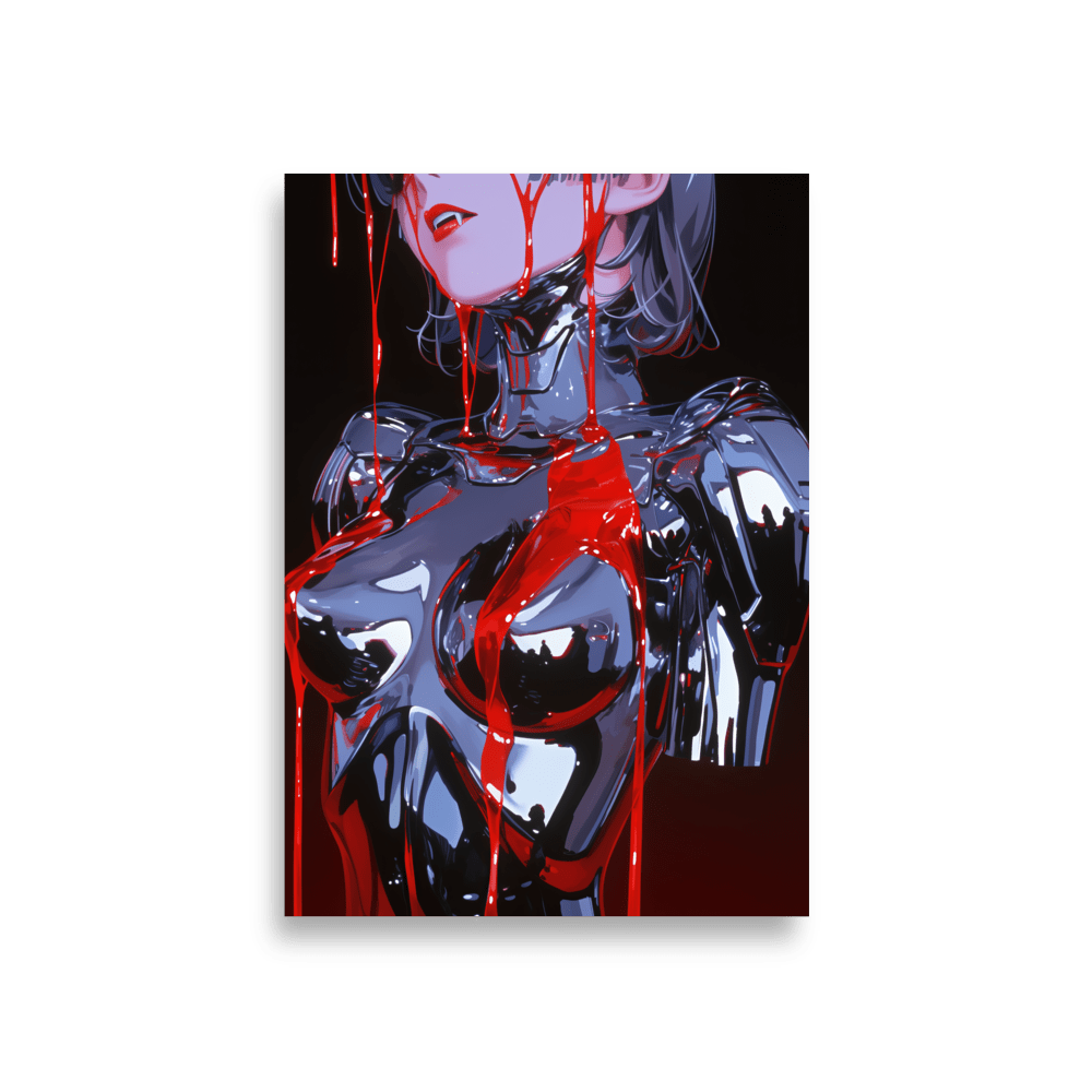 Chrome Bleeding Vampire Woman - Poster - Brunirax Shop