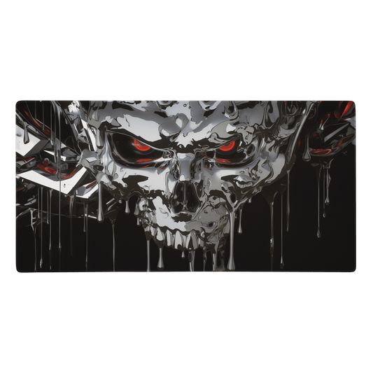 Cyber Chrome Skull - Mousepad - Brunirax Shop