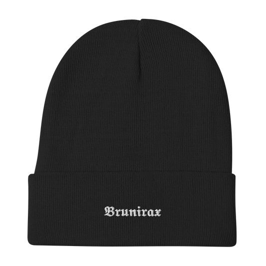 Embroidered Beanie Hat - Brunirax Smaller Logo - Brunirax Shop