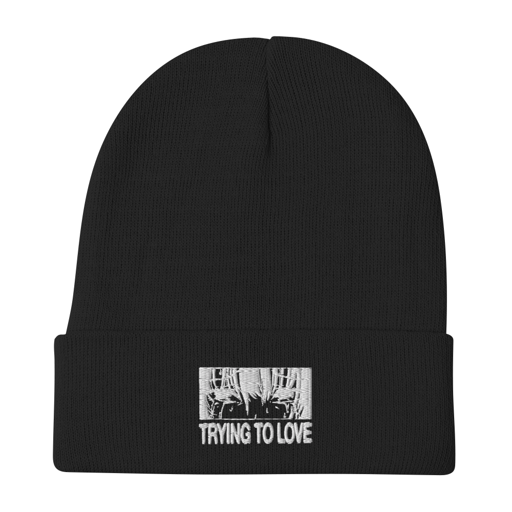 Embroidered Beanie Hat - Trying To Love - Brunirax Shop