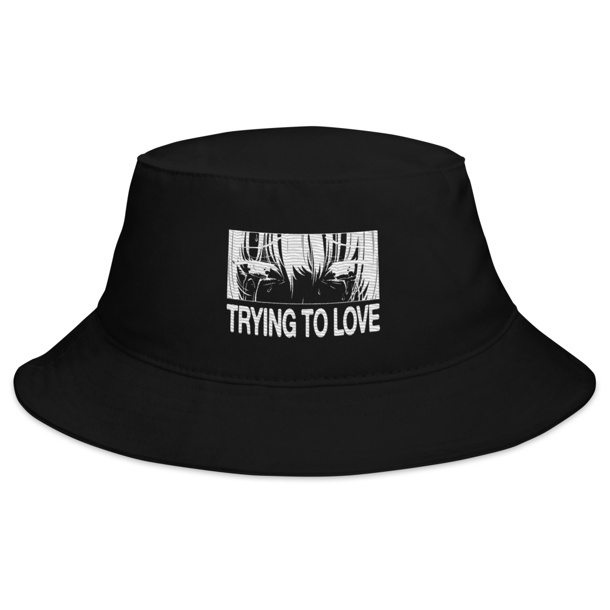 Embroidered Bucket Hat - Trying To Love - Brunirax Shop