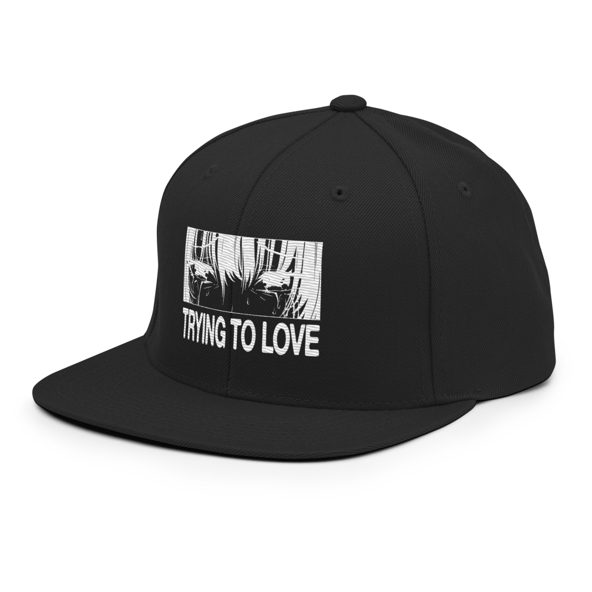 Embroidered Snapback Hat - Trying To Love - Brunirax Shop