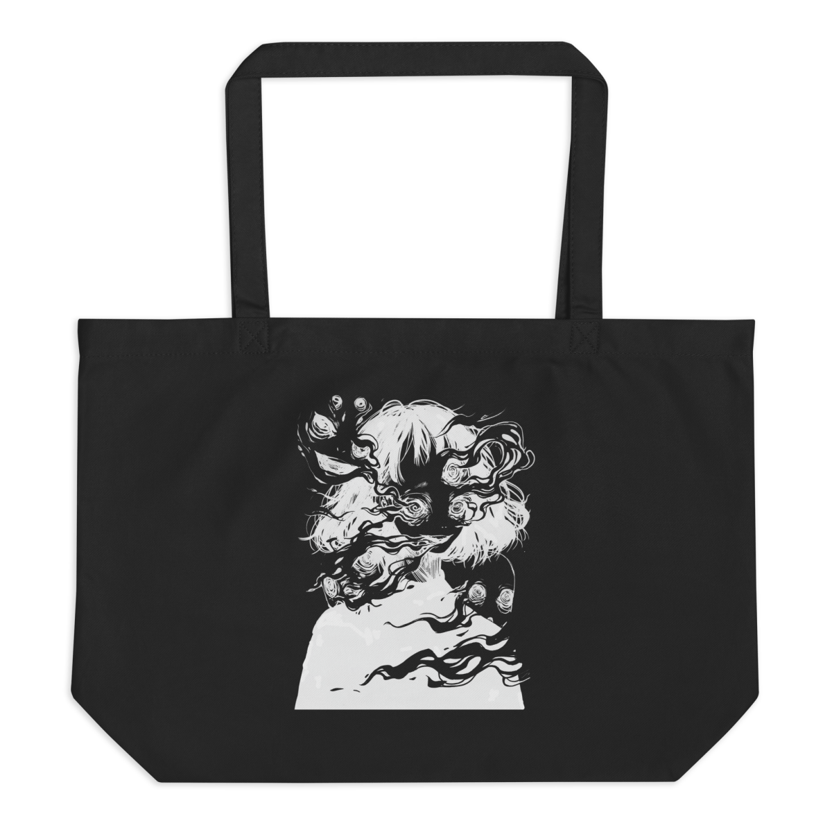 Ghost Girl - Large Organic Tote Bag - Brunirax Shoptote bag