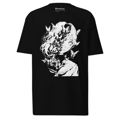 Horror Butterflies Girl 2 - Premium Heavyweight 220g T-Shirt - Brunirax Shop