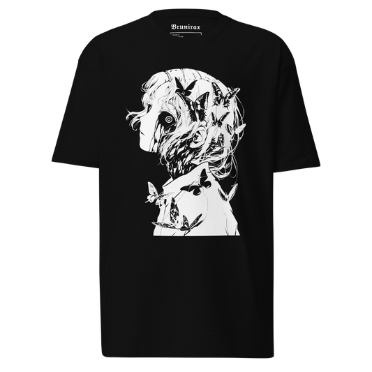 Horror Butterflies Girl - Premium Heavyweight 220g T-Shirt - Brunirax Shop