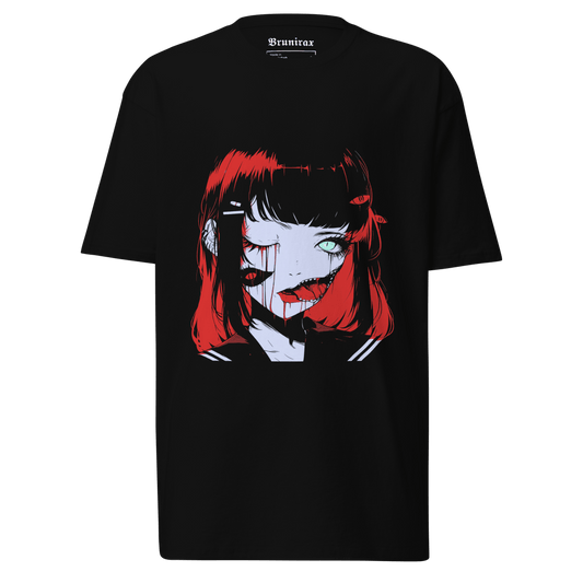 J - Horror Girl 1 - Premium Heavyweight 220g T-Shirt - Brunirax Shop