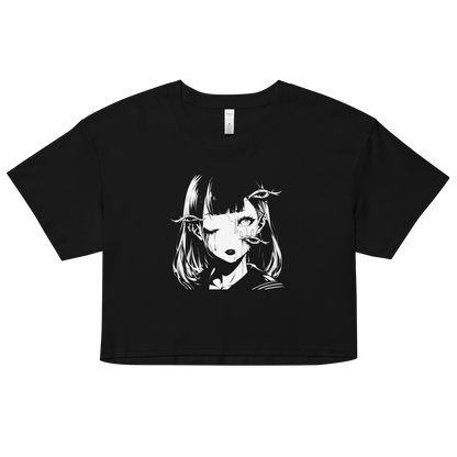 J - Horror Girl 2 - Relaxed Fit Heavy Weight - Crop Top - Brunirax Shopcrop top