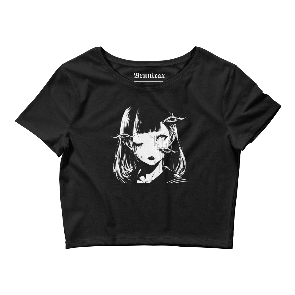 J - Horror Girl 2 - Slim Fit Light Weight - Crop Top - Brunirax Shop