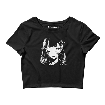 J - Horror Girl 2 - Slim Fit Light Weight - Crop Top - Brunirax Shop