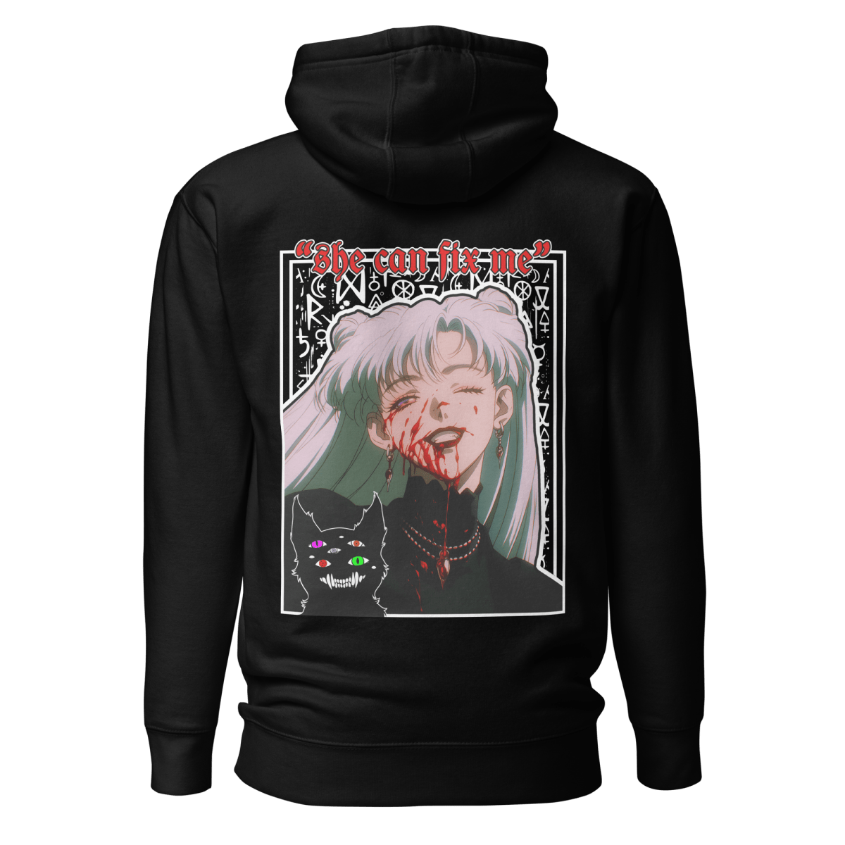 Nadia Vampire Lady "Fix Me" Front/Back Special - Hoodie - Brunirax Shop