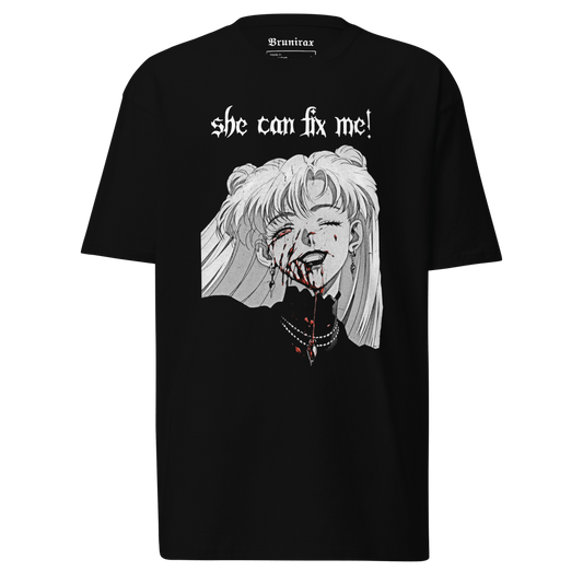 Nadia Vampire Lady "Fix Me" - Premium Heavyweight 220g T-Shirt - Brunirax Shop