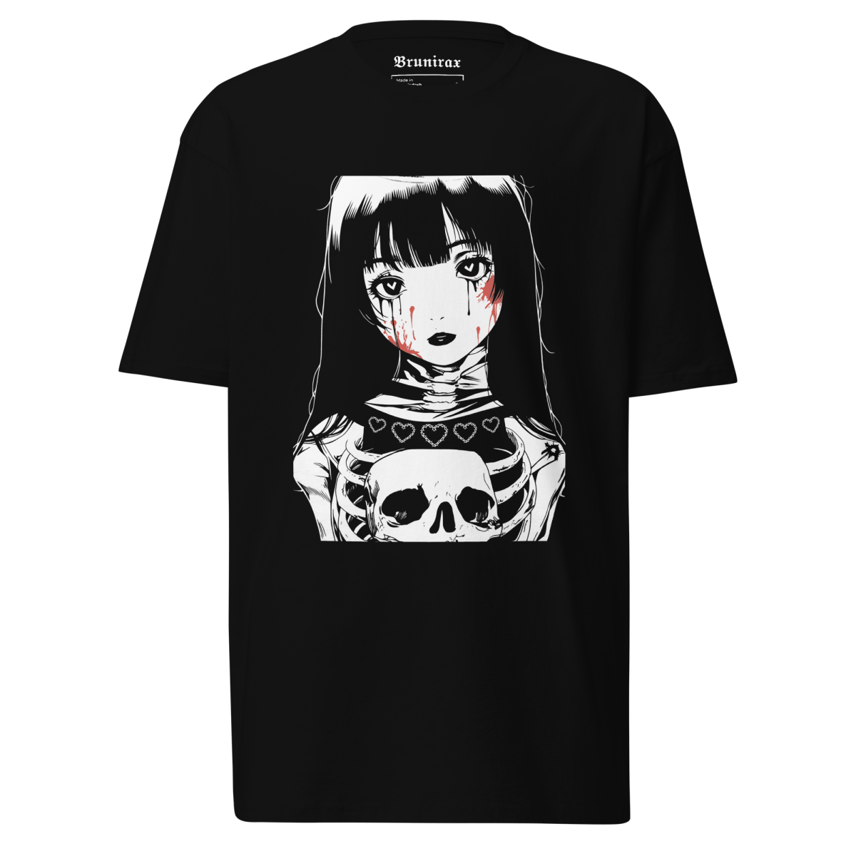 Skeleton Girl - Premium Heavyweight 220g T-Shirt - Brunirax Shop