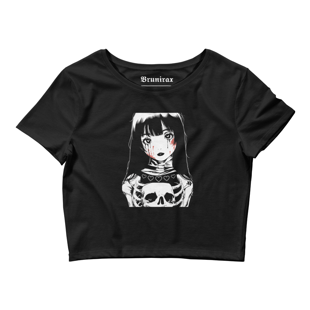 Skeleton Girl - Slim Fit Light Weight - Crop Top - Brunirax Shop