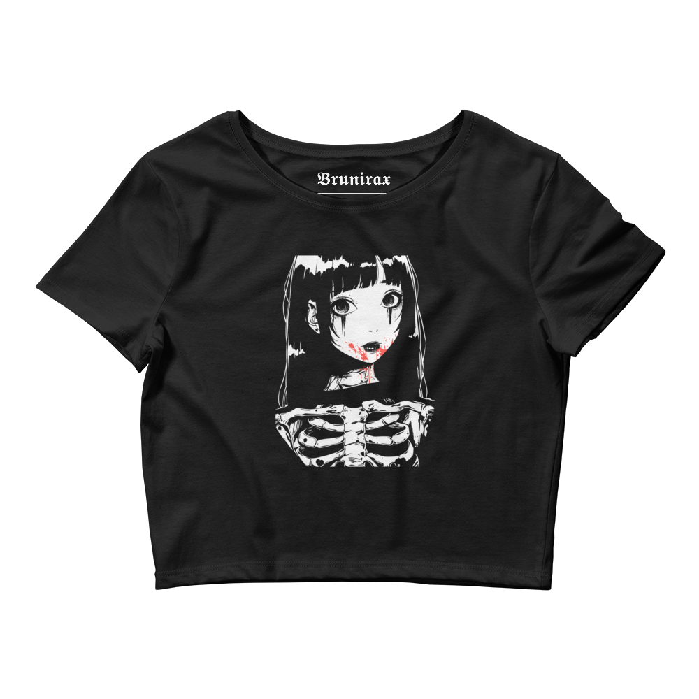 Skull Girl - Slim Fit Light Weight - Crop Top - Brunirax Shop