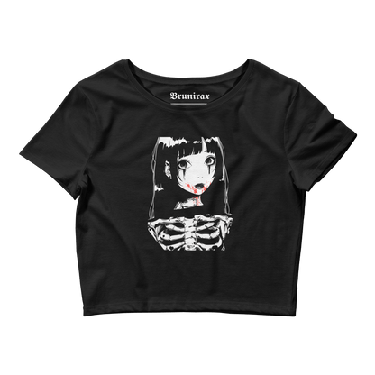 Skull Girl - Slim Fit Light Weight - Crop Top - Brunirax Shop