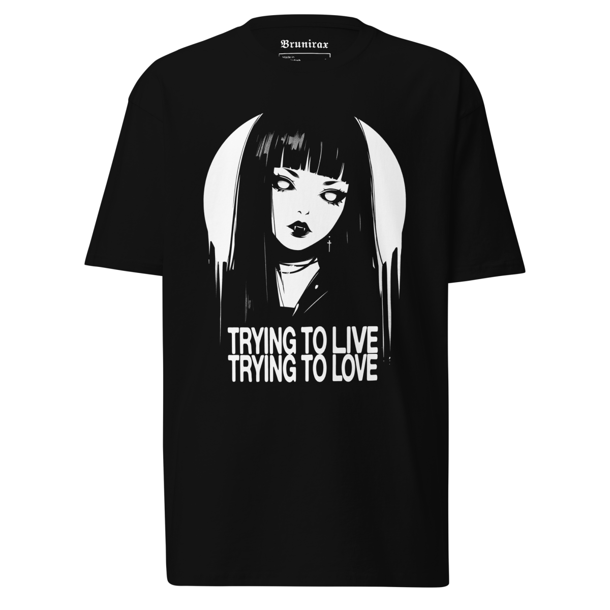 Trying To Love - Premium Heavyweight 220g T-Shirt - Brunirax Shop