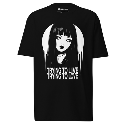 Trying To Love - Premium Heavyweight 220g T-Shirt - Brunirax Shop