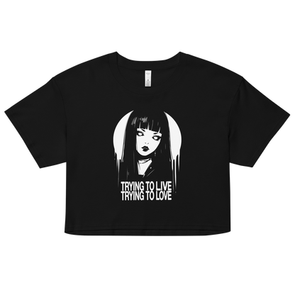 Trying To Love - Relaxed Fit Heavy Weight - Crop Top - Brunirax Shopcrop top