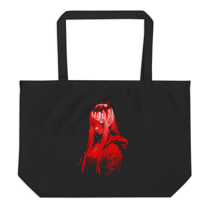 Vampire Pink Lady Crown - Large Organic Tote Bag - Brunirax Shoptote bag